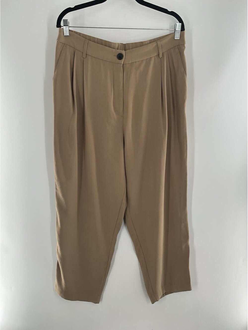 H&M Women’s Size 14 Relaxed Dress Pants Light Brown Viscose polyester 067